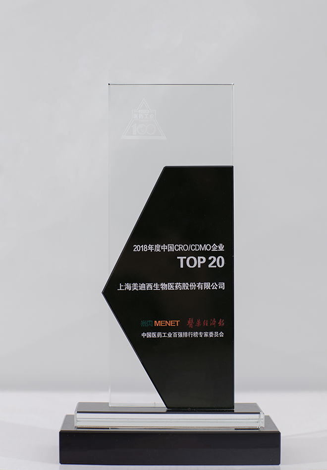 2018年度中国CRO、CDMO企业-TOP20